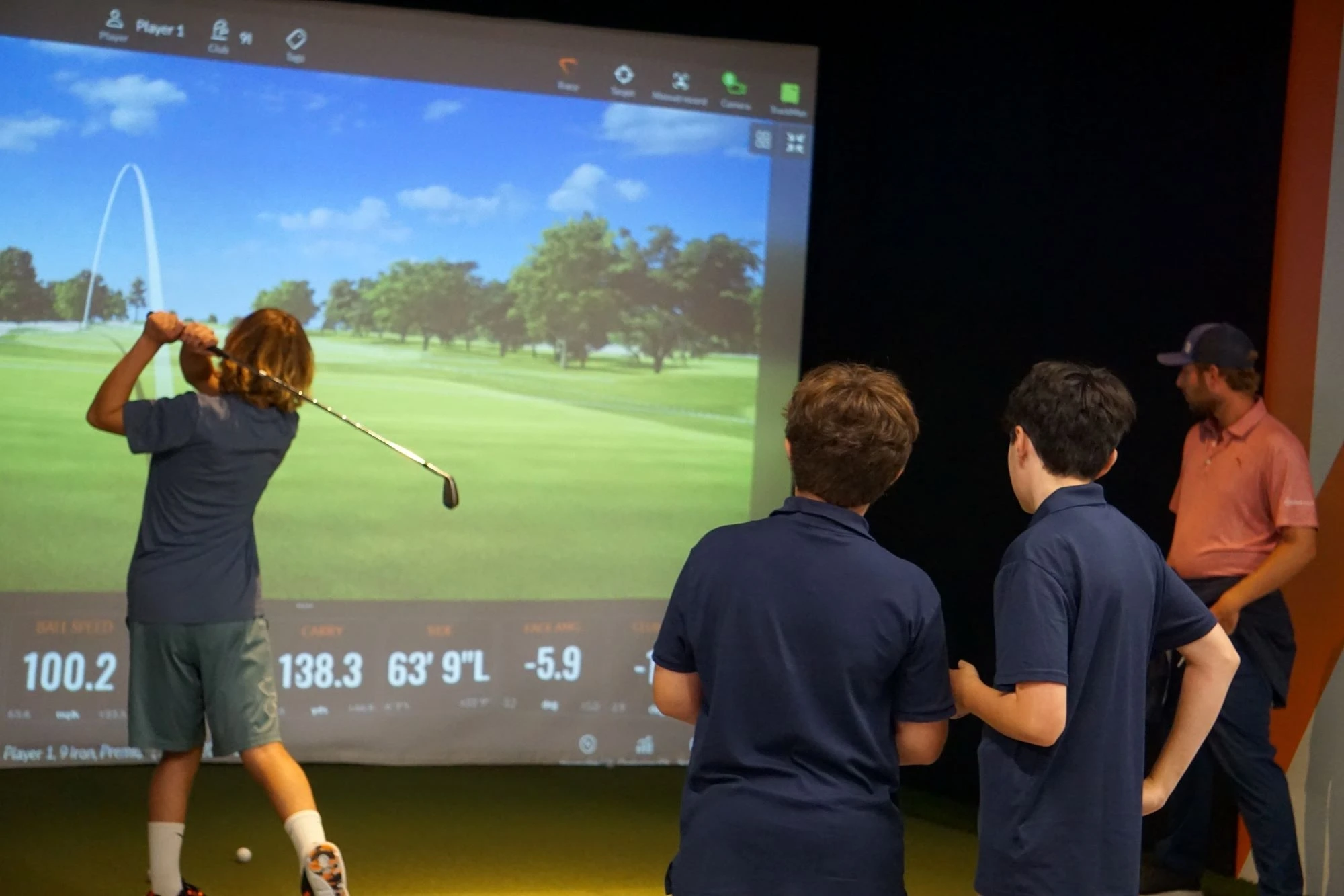 Nike Golf Camp campers on Sassamon Trace course